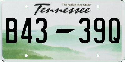 TN license plate B4339Q