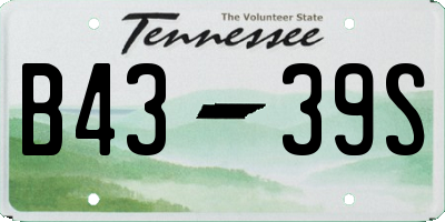 TN license plate B4339S