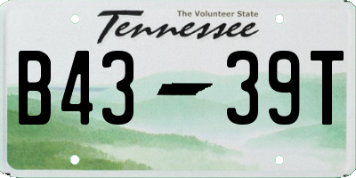 TN license plate B4339T