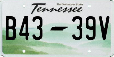 TN license plate B4339V