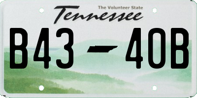 TN license plate B4340B