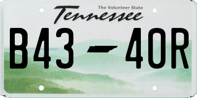 TN license plate B4340R