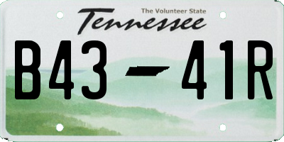 TN license plate B4341R