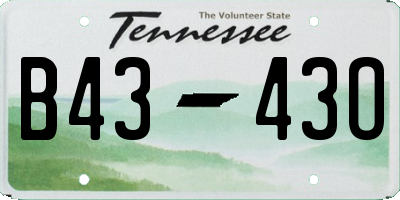 TN license plate B4343O