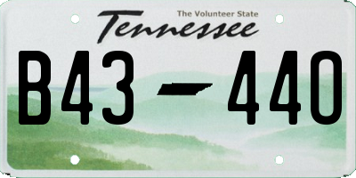 TN license plate B4344O