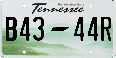 TN license plate B4344R