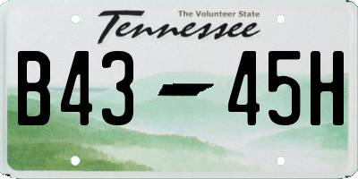 TN license plate B4345H