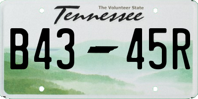 TN license plate B4345R