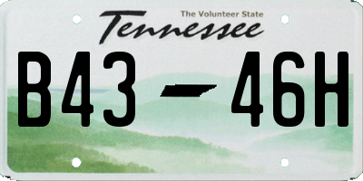 TN license plate B4346H