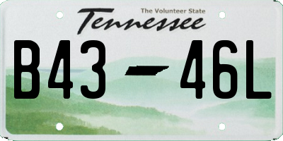 TN license plate B4346L