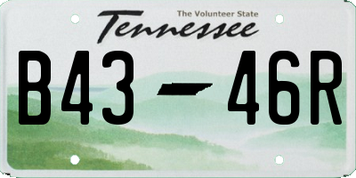 TN license plate B4346R