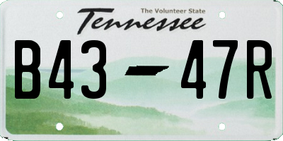 TN license plate B4347R
