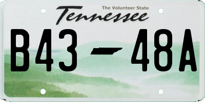 TN license plate B4348A