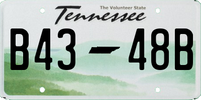 TN license plate B4348B