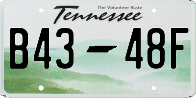 TN license plate B4348F