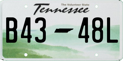 TN license plate B4348L