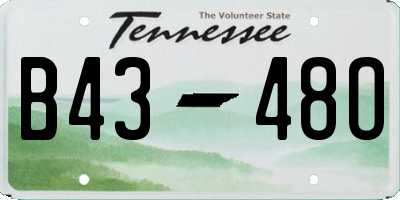 TN license plate B4348O