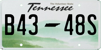 TN license plate B4348S