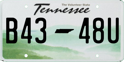 TN license plate B4348U
