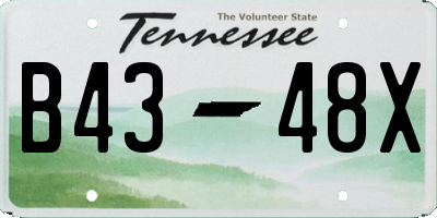 TN license plate B4348X