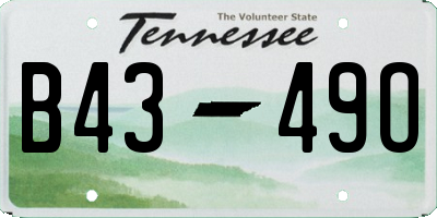 TN license plate B4349O