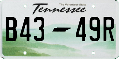 TN license plate B4349R