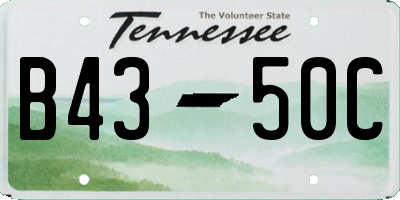 TN license plate B4350C