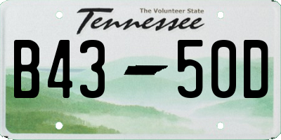 TN license plate B4350D