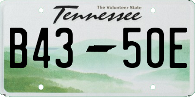 TN license plate B4350E