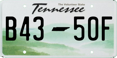 TN license plate B4350F