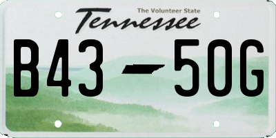 TN license plate B4350G