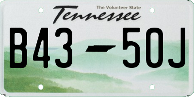 TN license plate B4350J