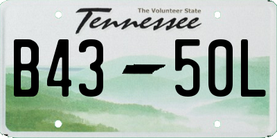 TN license plate B4350L