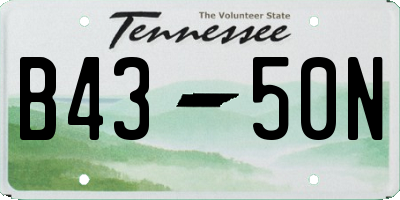 TN license plate B4350N