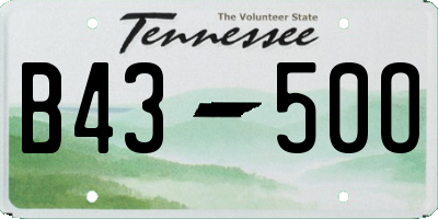 TN license plate B4350O