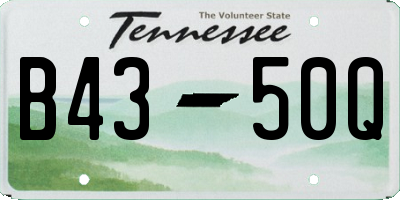 TN license plate B4350Q