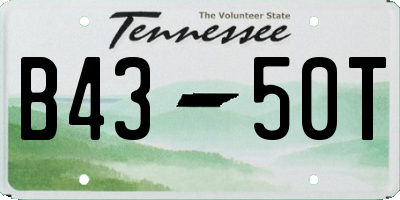 TN license plate B4350T