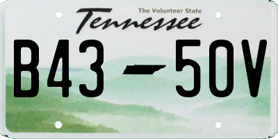 TN license plate B4350V
