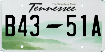 TN license plate B4351A