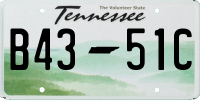 TN license plate B4351C