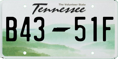 TN license plate B4351F
