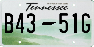 TN license plate B4351G