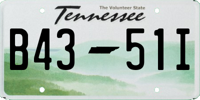 TN license plate B4351I