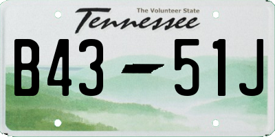 TN license plate B4351J