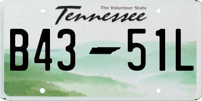 TN license plate B4351L
