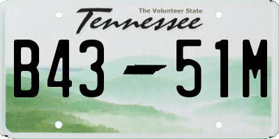 TN license plate B4351M