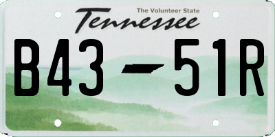TN license plate B4351R