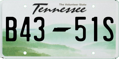 TN license plate B4351S