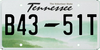 TN license plate B4351T