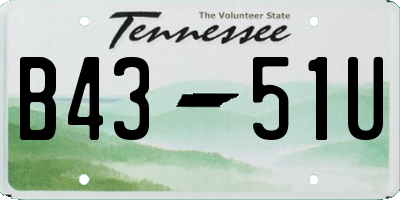 TN license plate B4351U